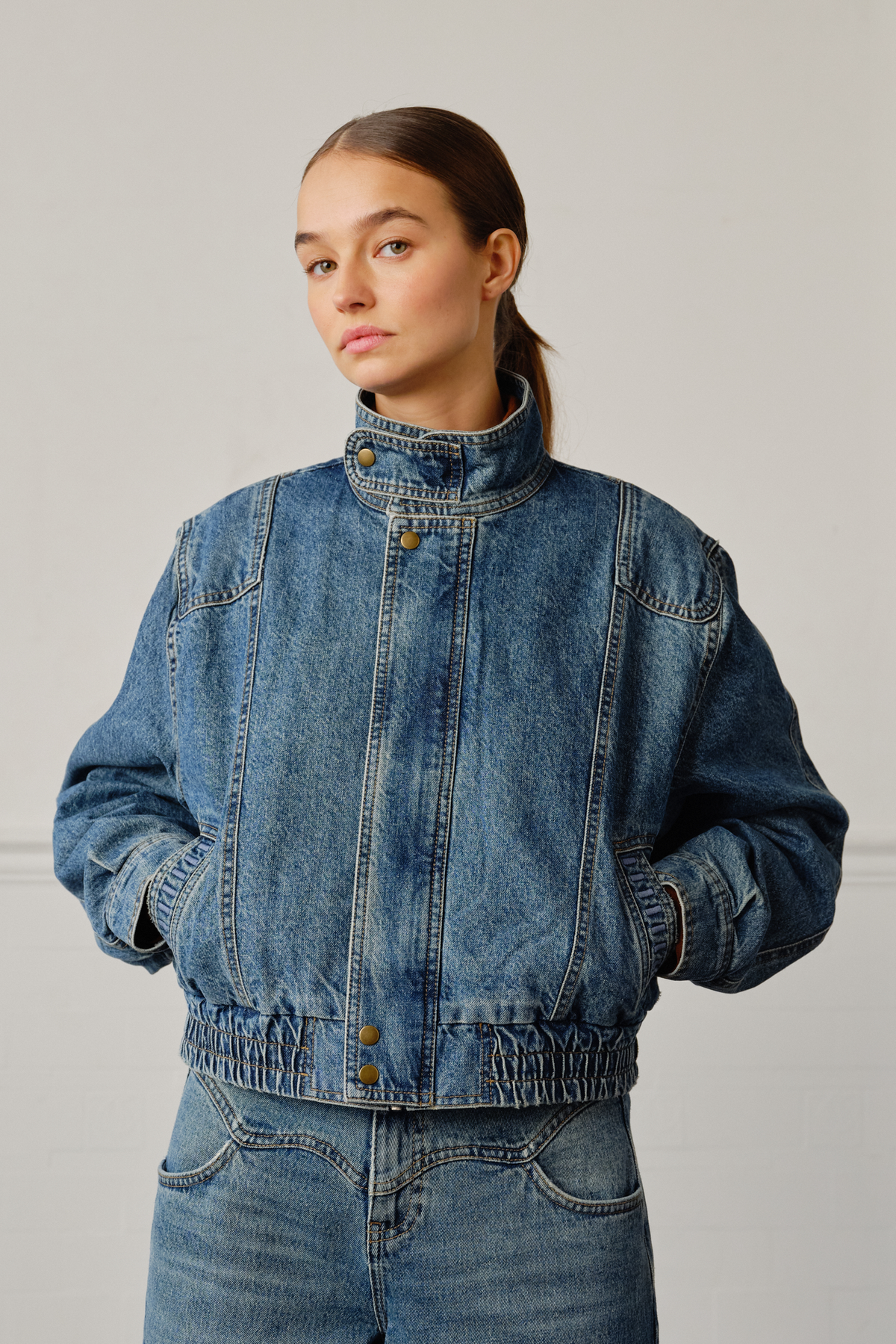 ※ぺろんちゃん DENIM & DUNGAREE ミリタリージャケット ぺろんちゃん DENIM & DUNGAREE ミリタリージャケット Women's