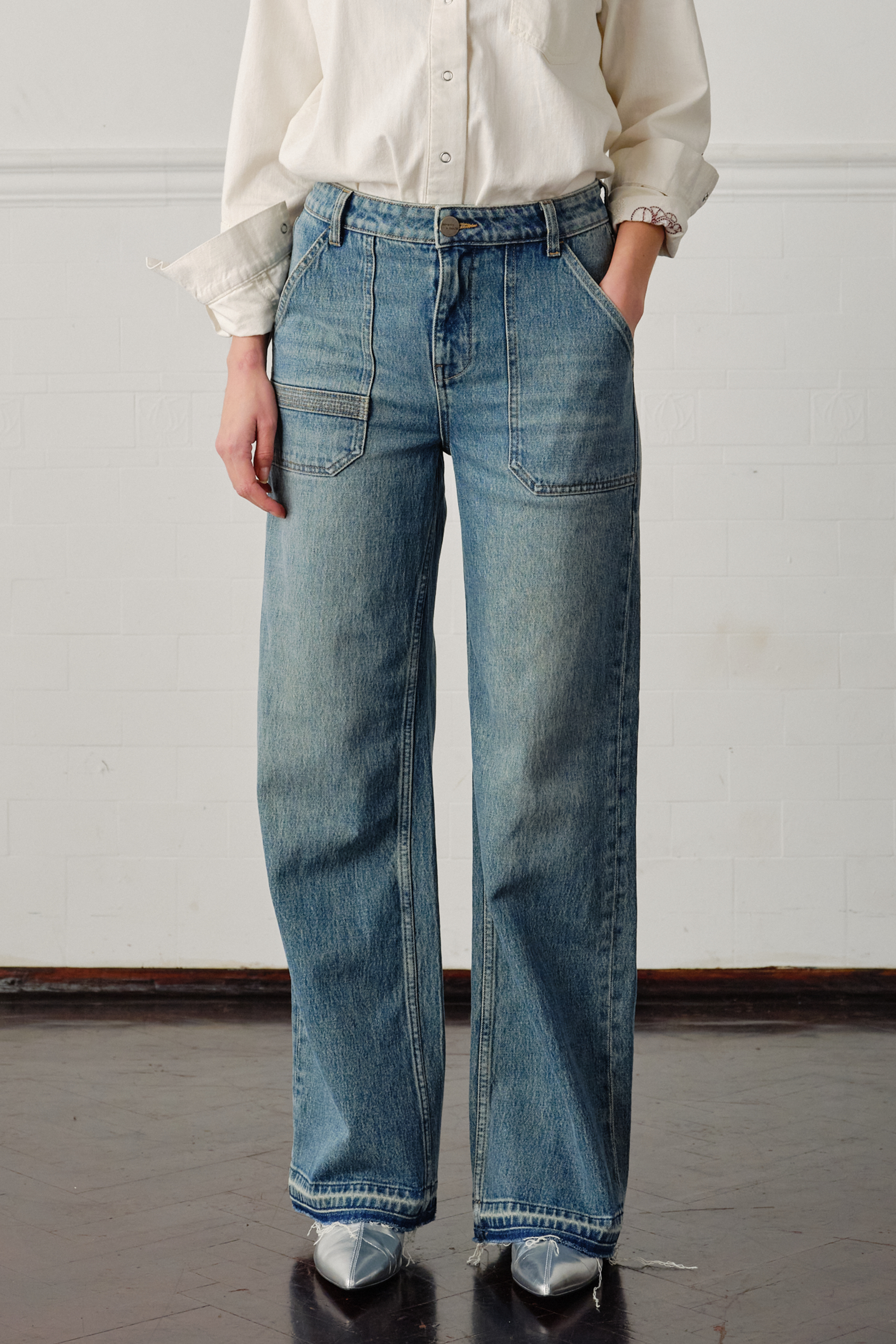 Elodie Full Length Jean in Pasadena Vintage