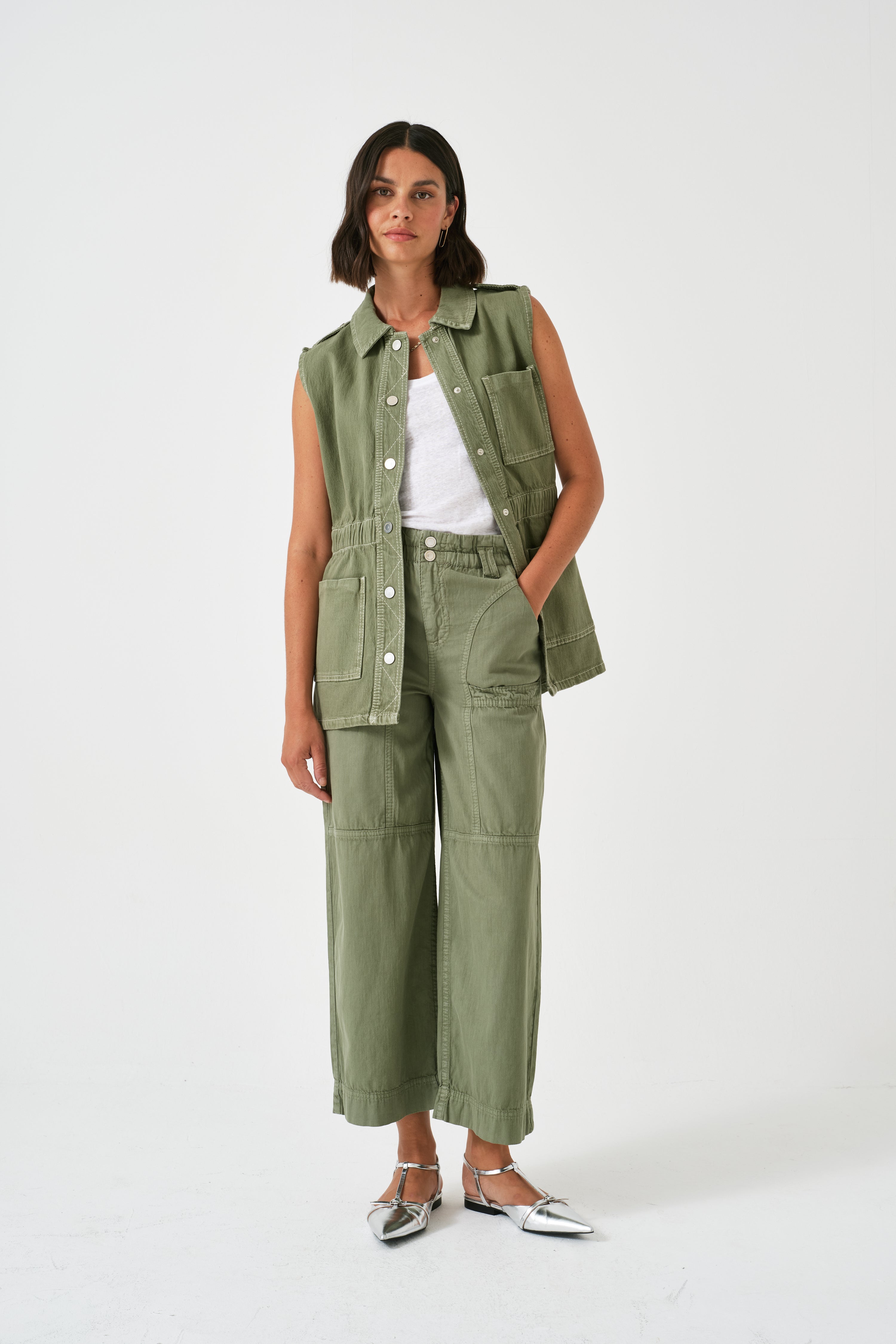 Louis Pant in Moss Denim