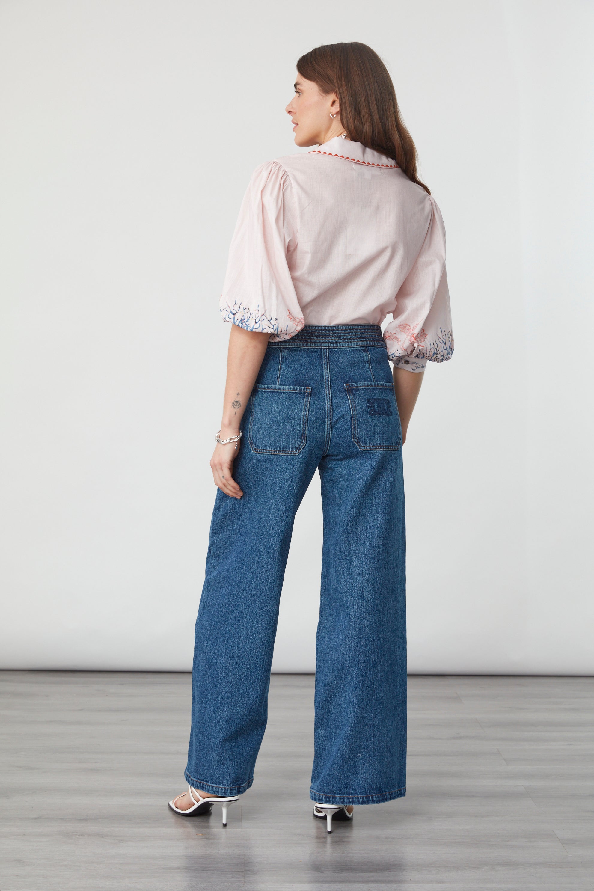 Zena Blouse in Indigo Coral - seventy + mochi