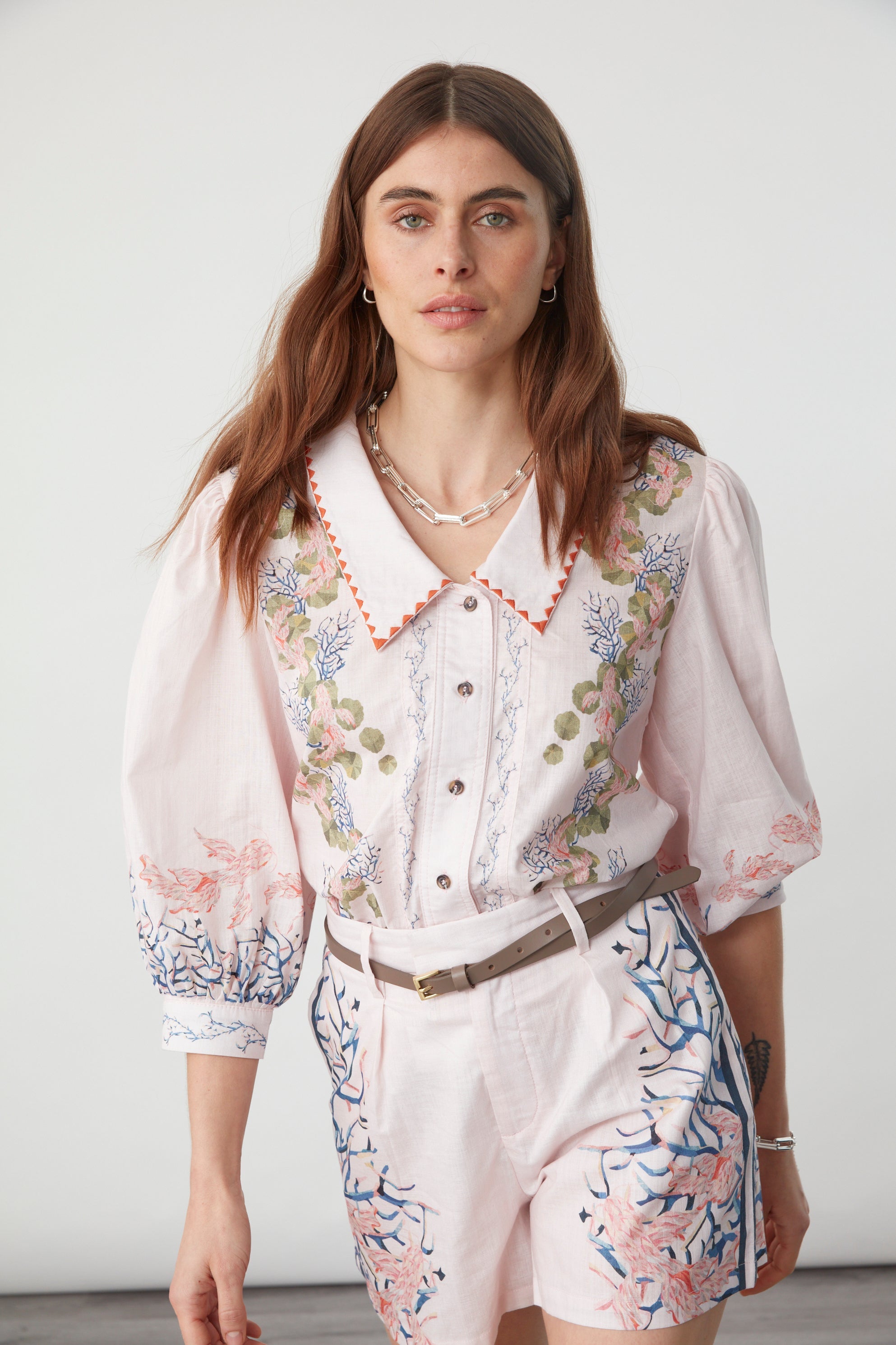 Selene Shorts in Indigo Coral - seventy + mochi