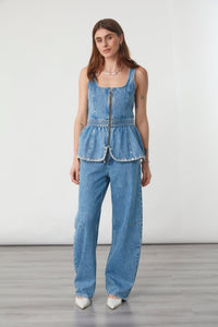 Sasha Corset Top In Malibu