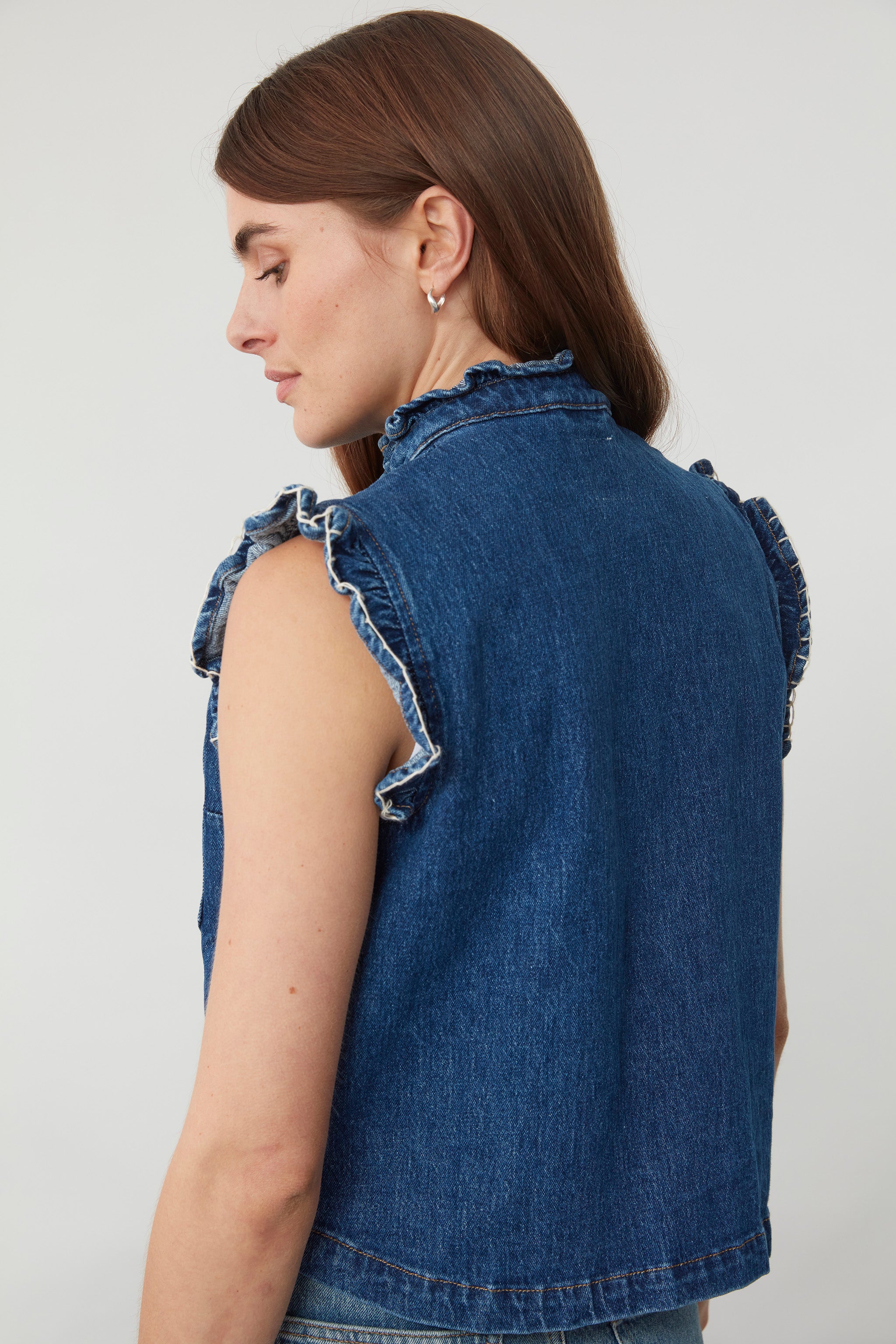 Pablo Denim Vest in Vintage Americana