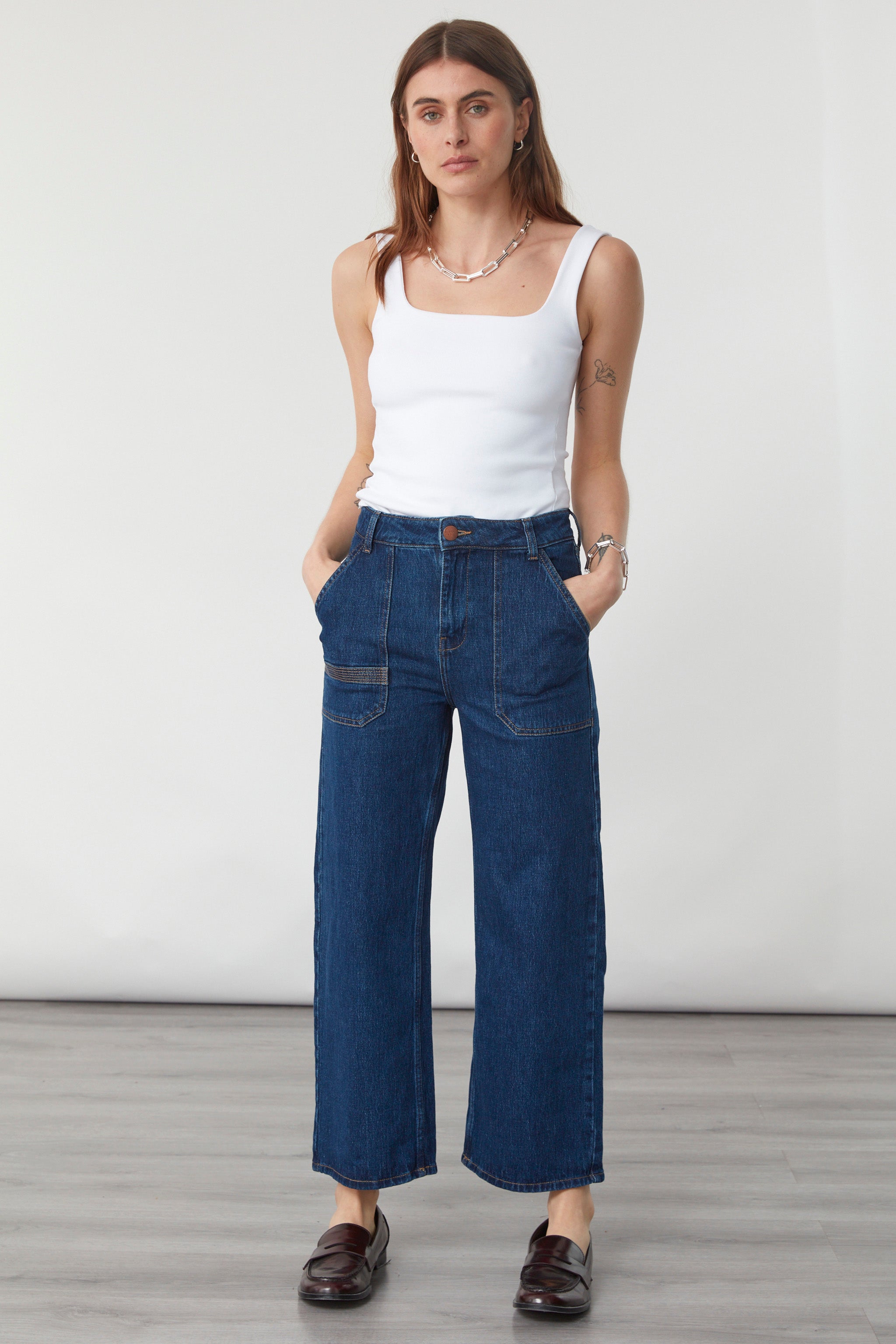 Elodie Cropped Jean in Americana
