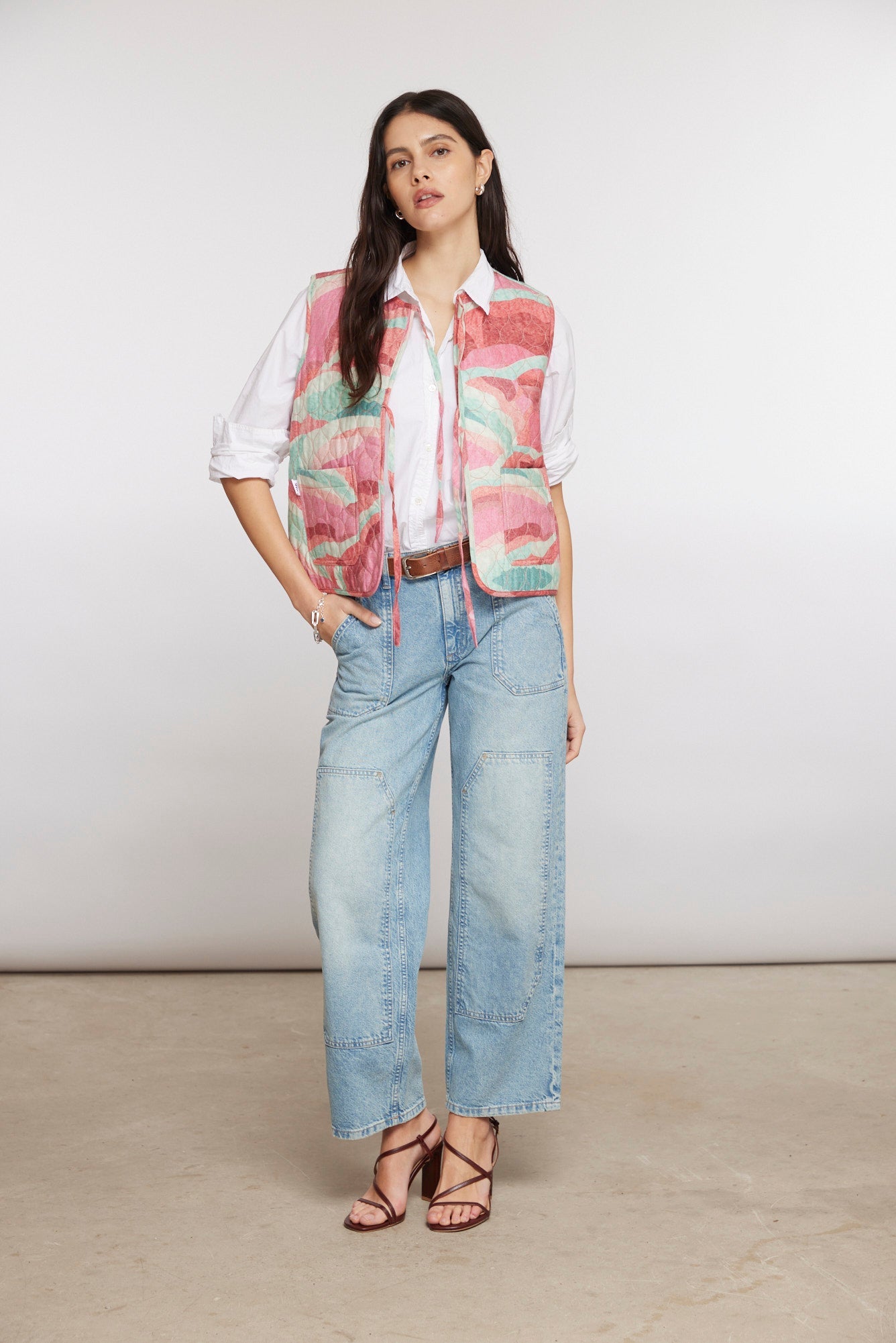 Aria Vest in Rose Coral - seventy + mochi