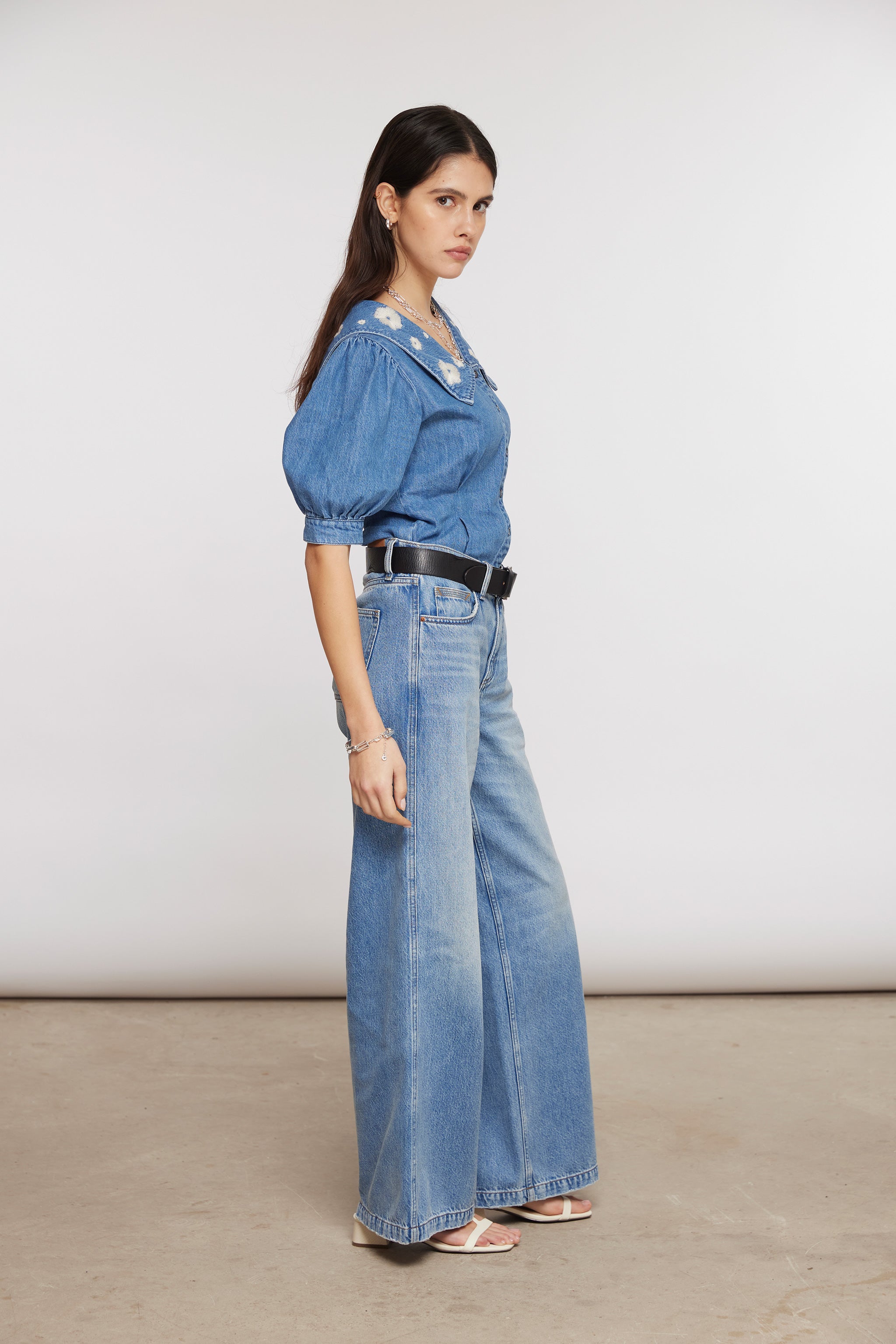 Bay Wide Leg Jean in Malibu