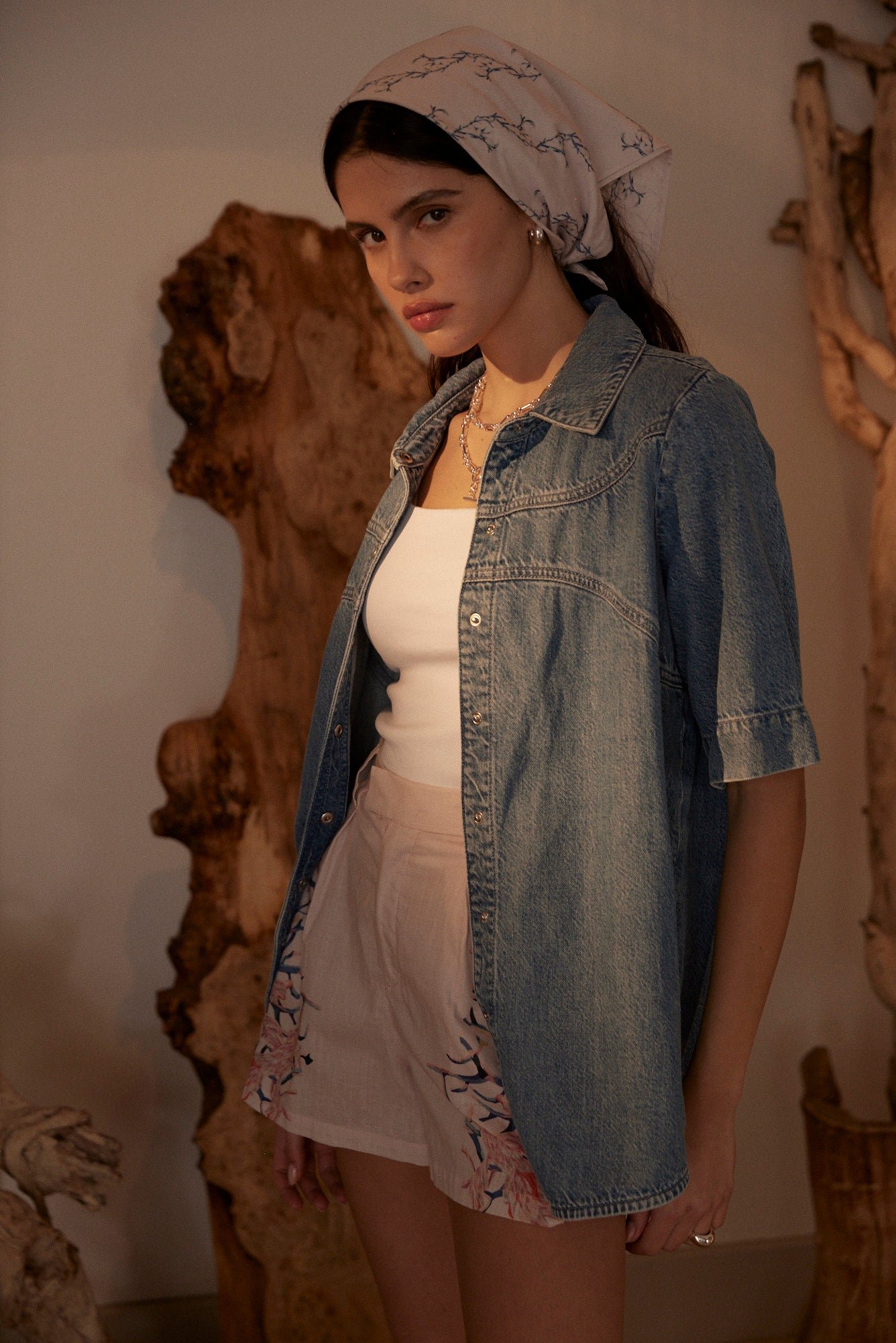 Andy Top in Newport on model - seventy + mochi 