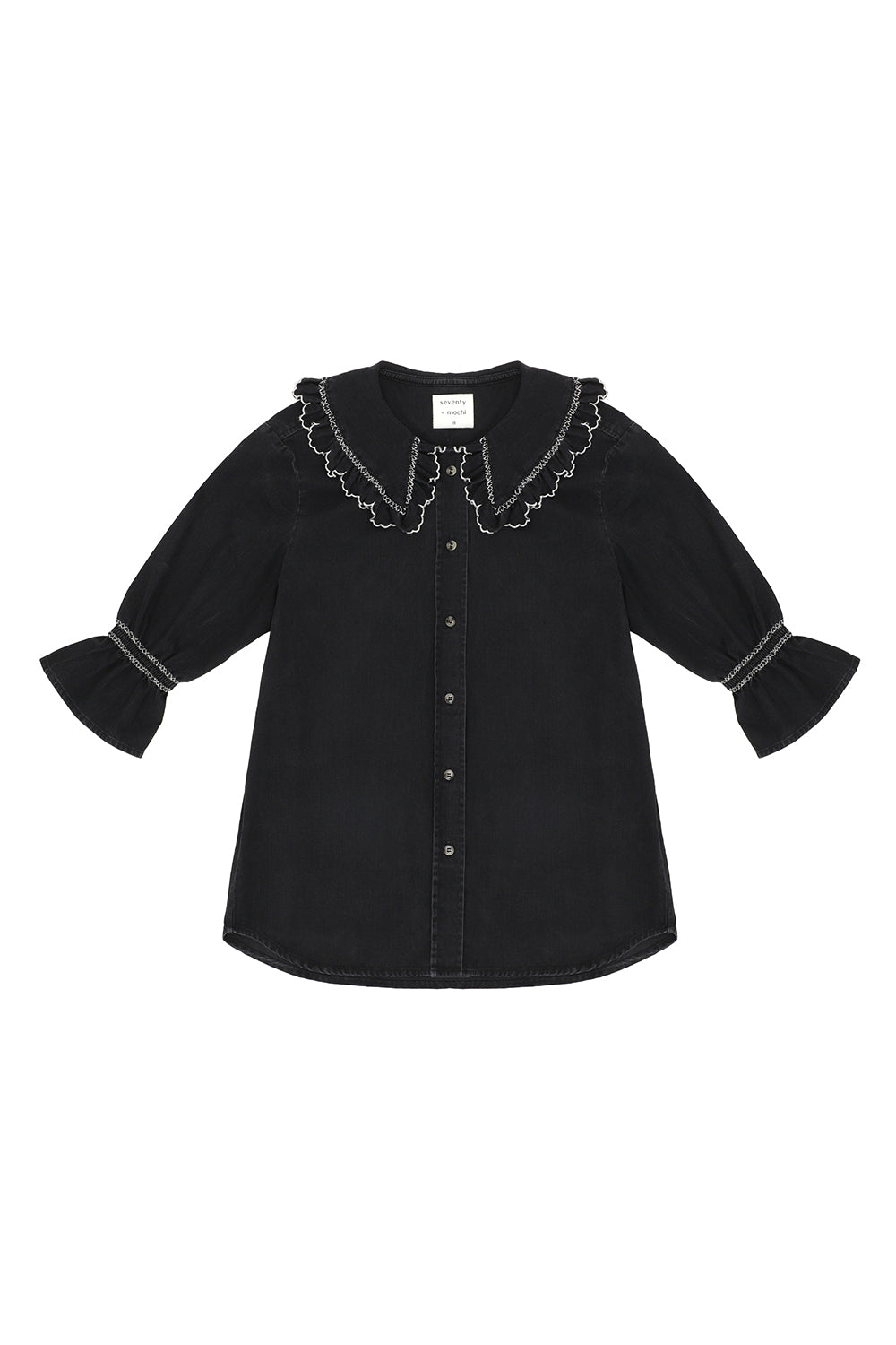 Daisy Blouse in Black Denim