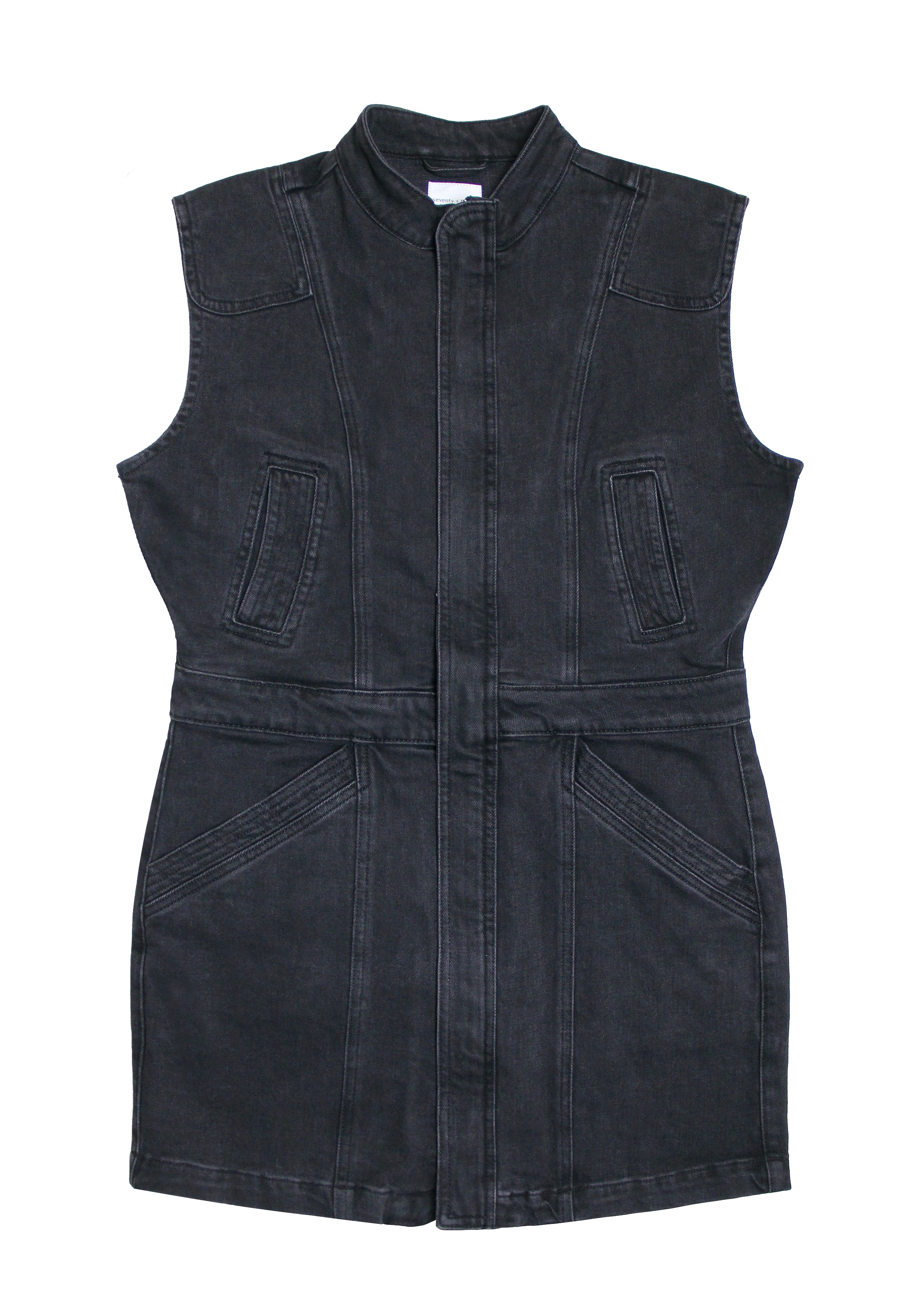 Juno Dress in Washed Black