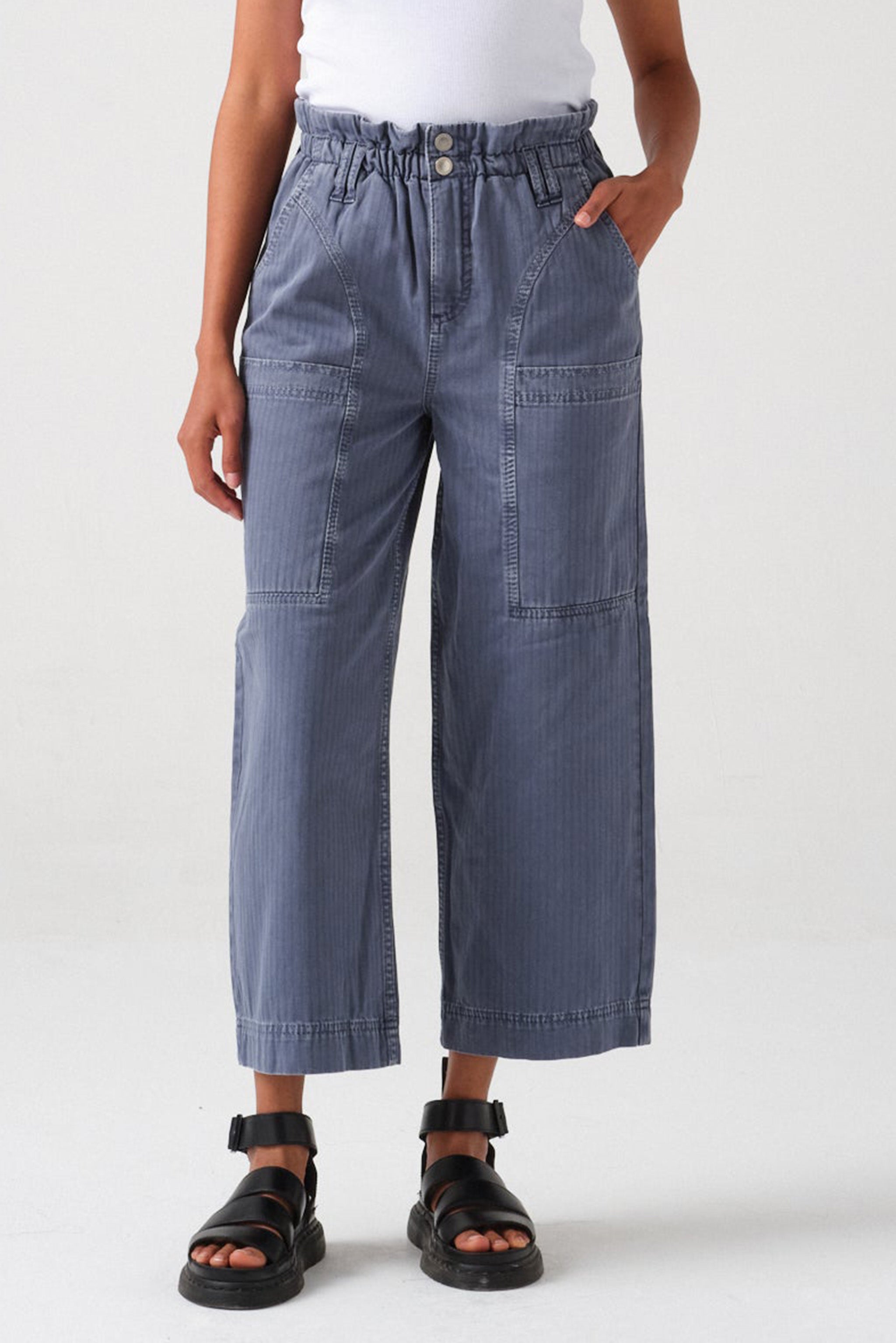 Louis Pant in Washed Denim