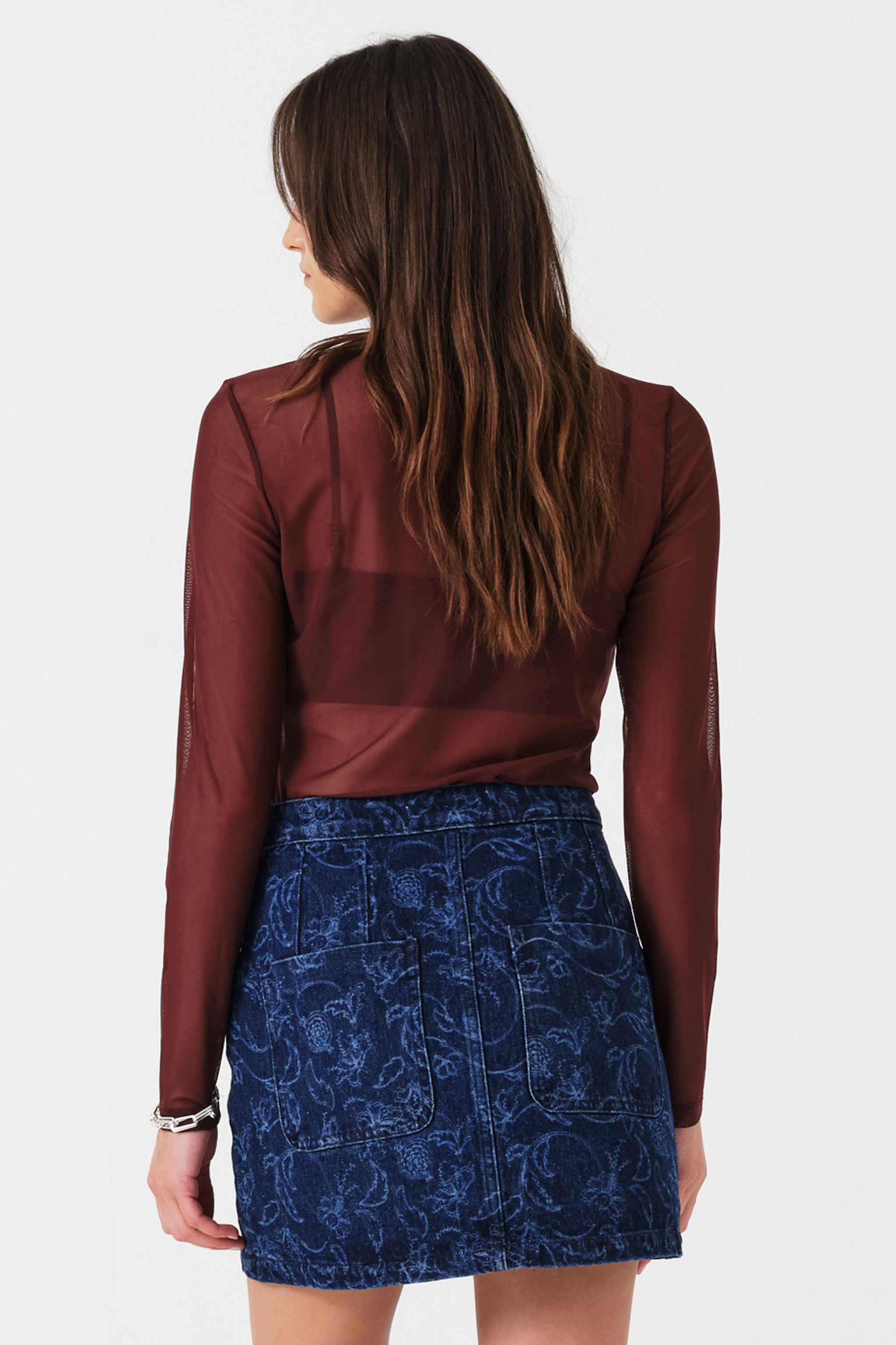 Margot Mini Denim Skirt in Baroque Nightfall