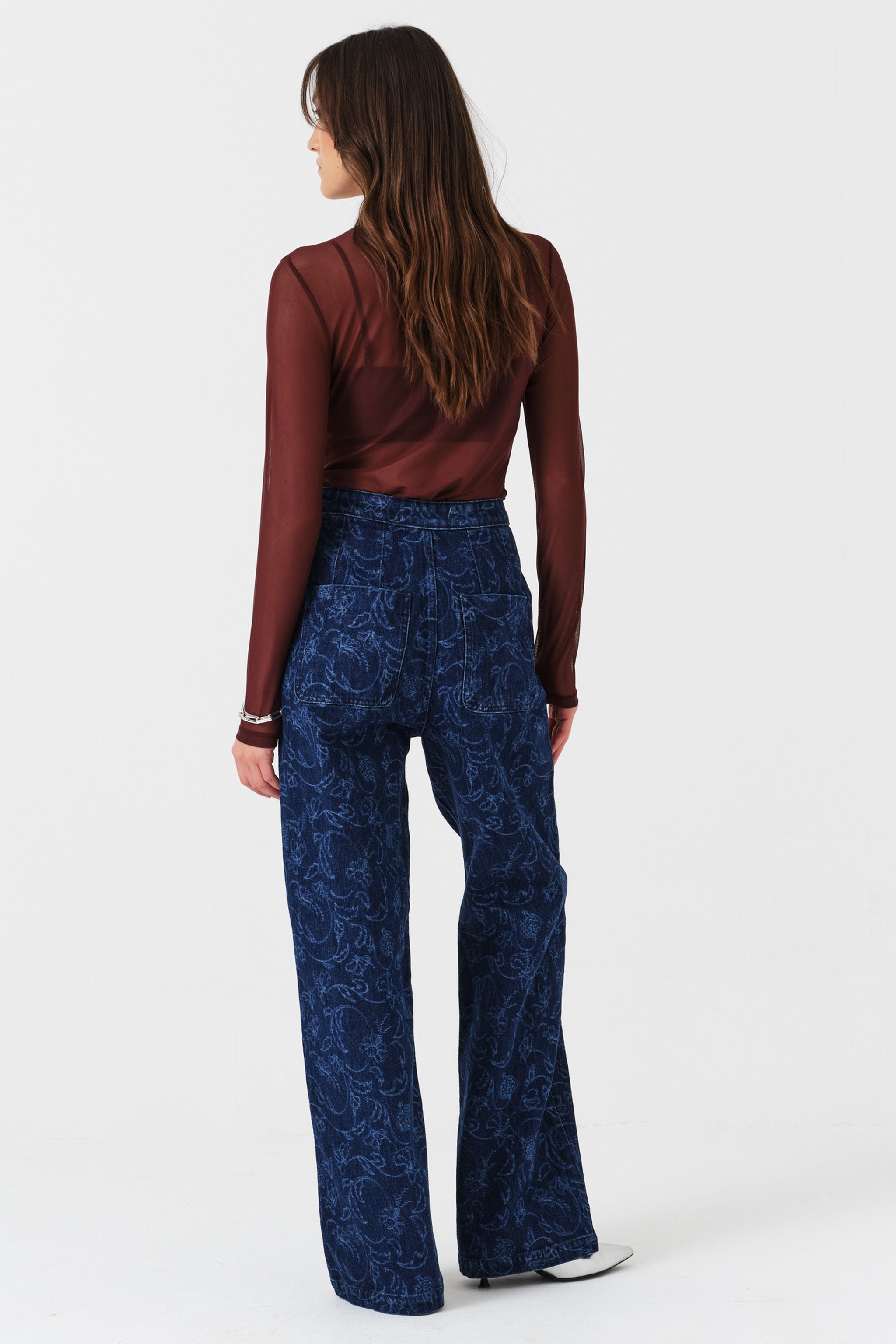 Margot High-Rise Flare Jean in Baroque Nightfall