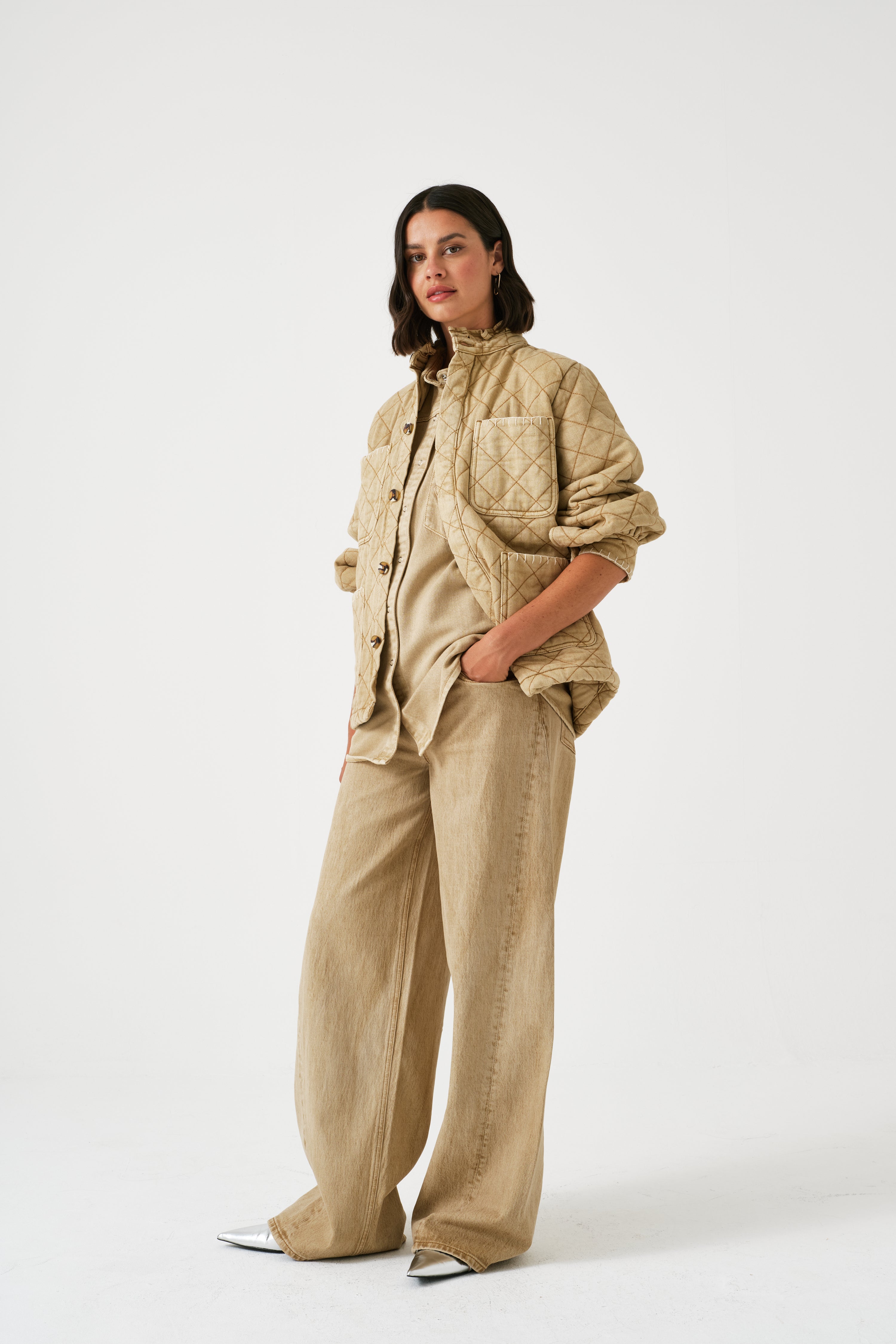 Gracie Twisted Jean in Desert Sand