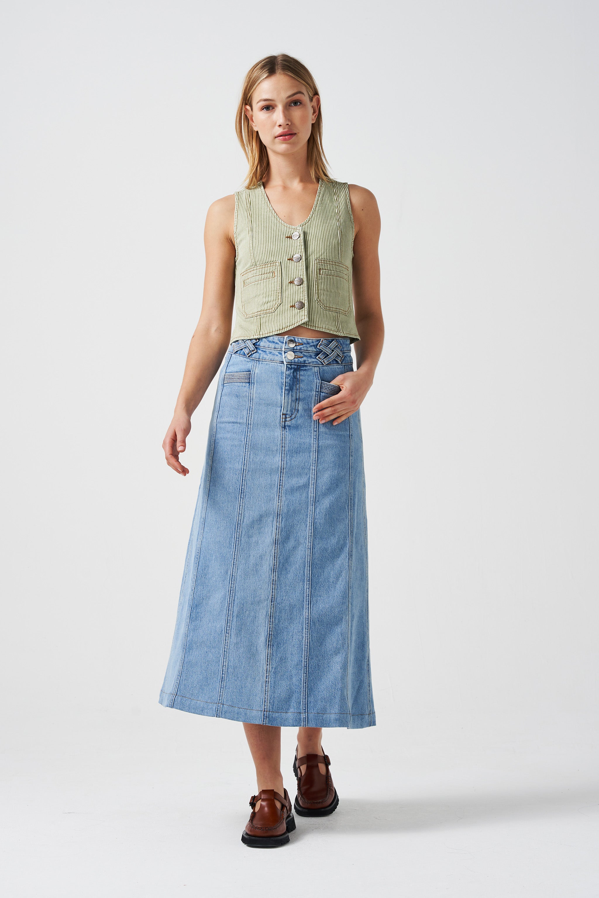 Willow Midi Skirt in Rodeo Vintage