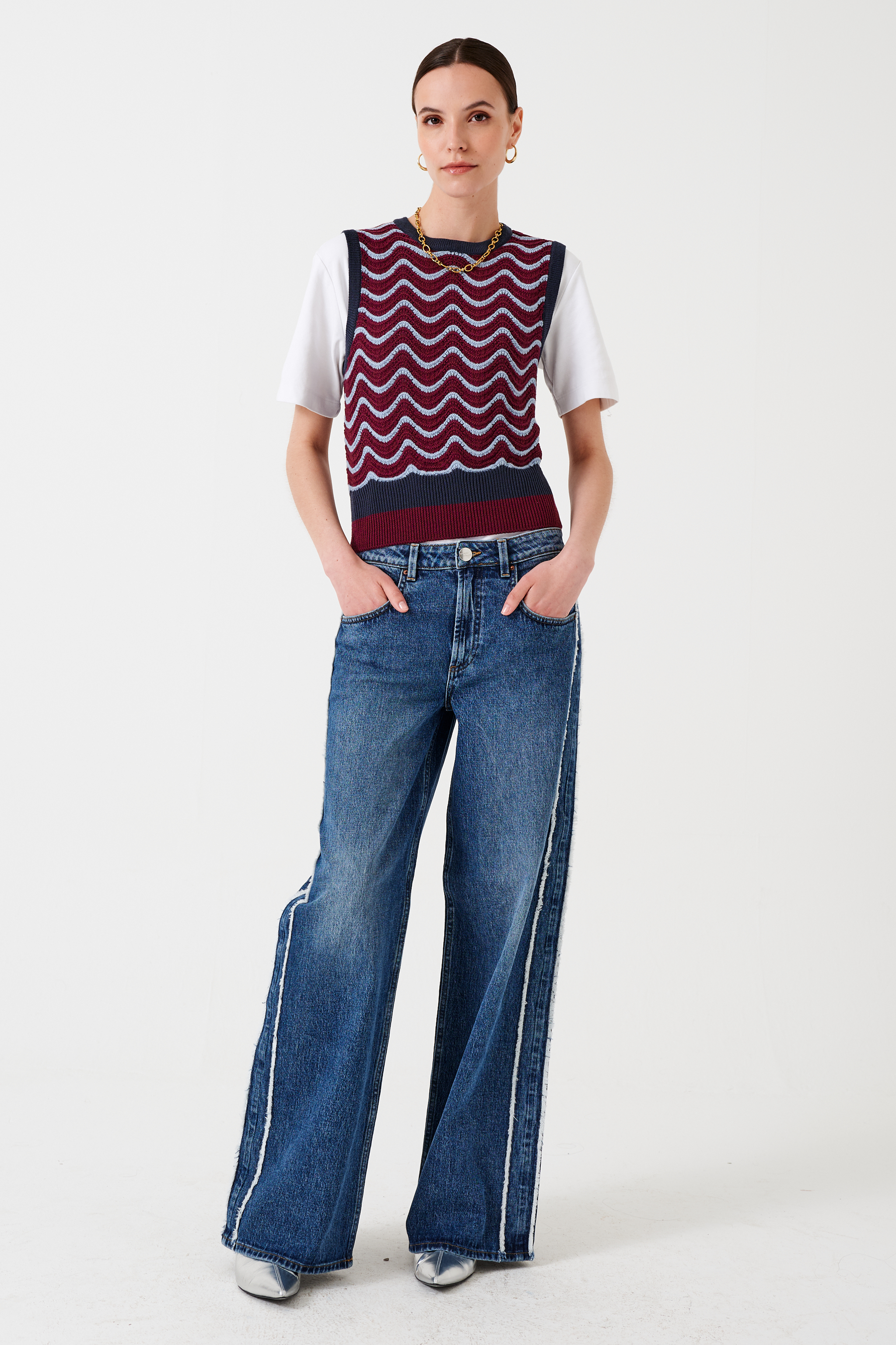 Gracie Side Stripe Jean in Pasadena Vintage