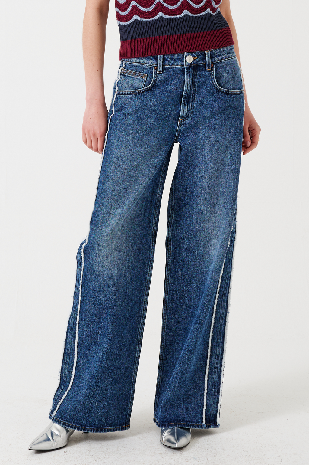 【MODERNIF】Cozy Gracie Wide Denim Pants MODERNIF】Cozy Gracie Wide Denim Pants