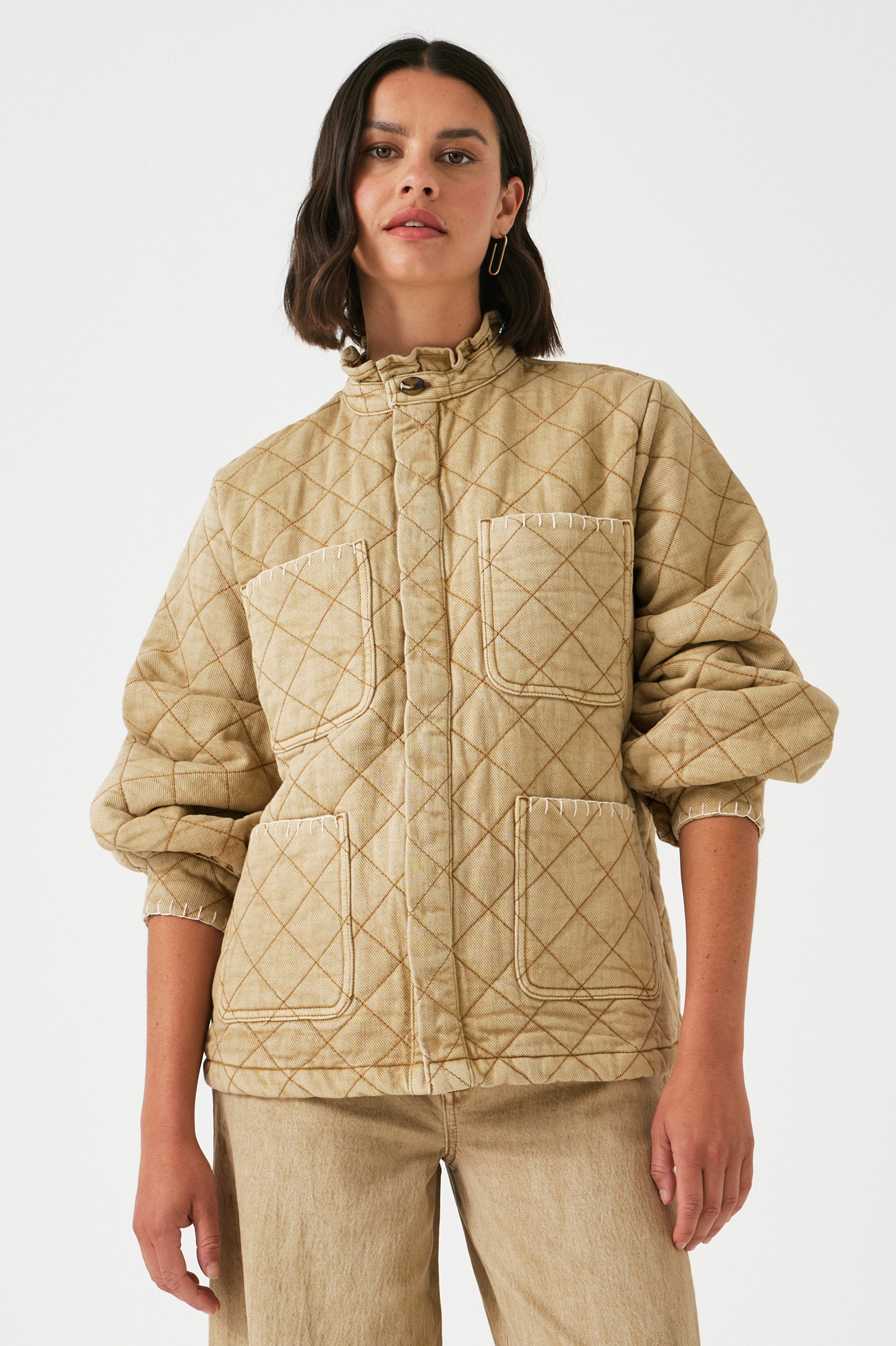 Quilted Pablo Jacket in Desert Sand