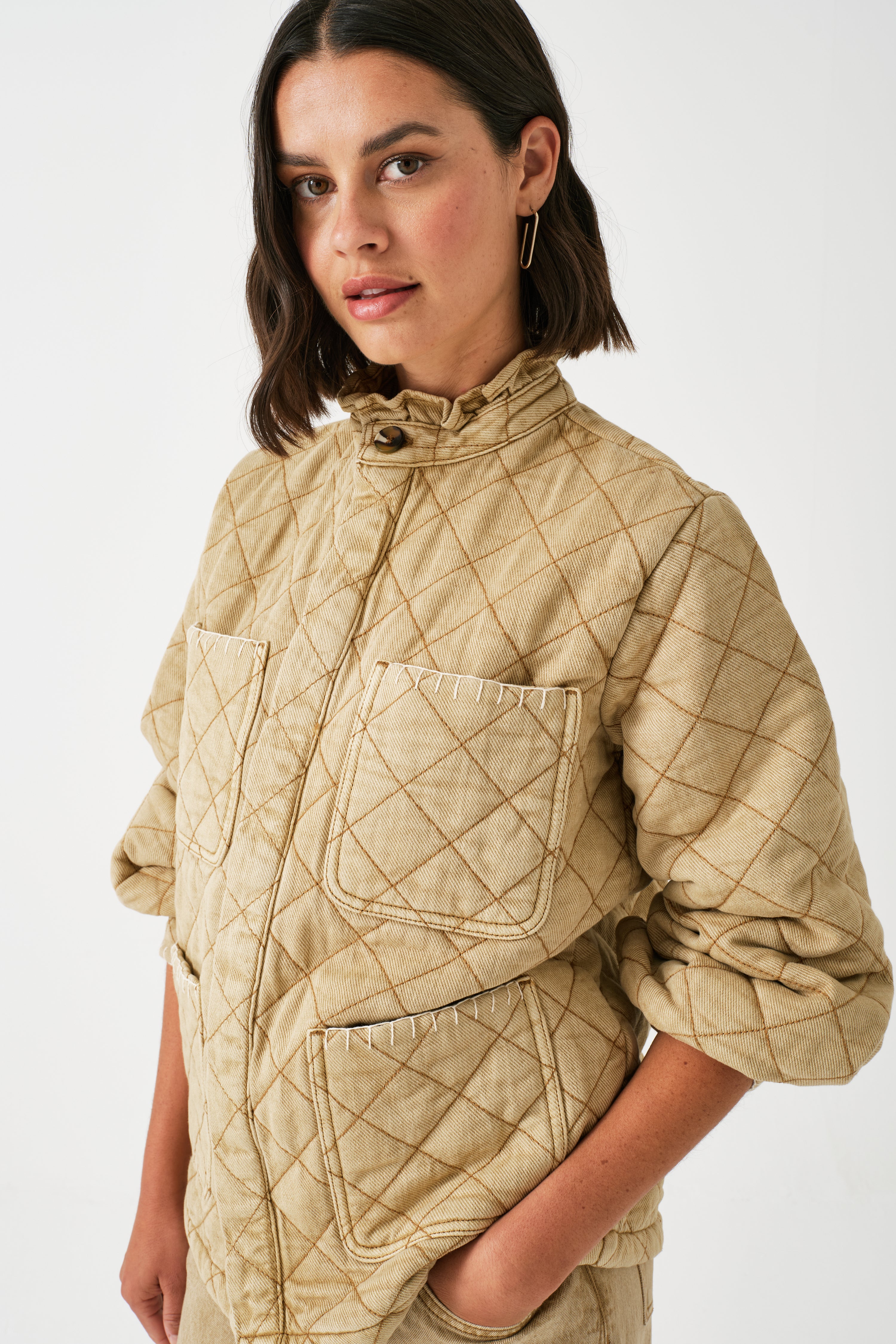 Quilted Pablo Jacket in Desert Sand