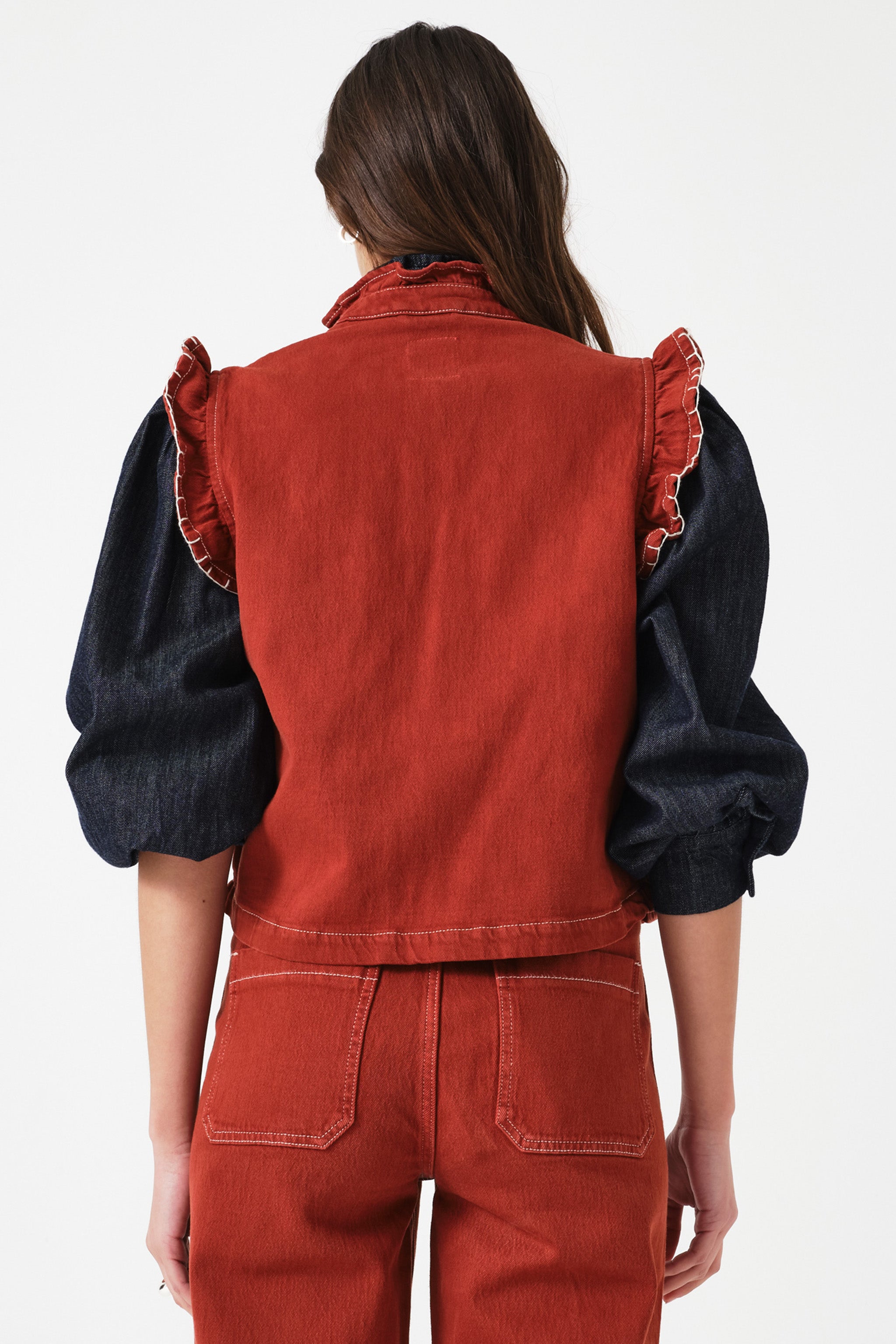 Pablo Vest in Dark Rust