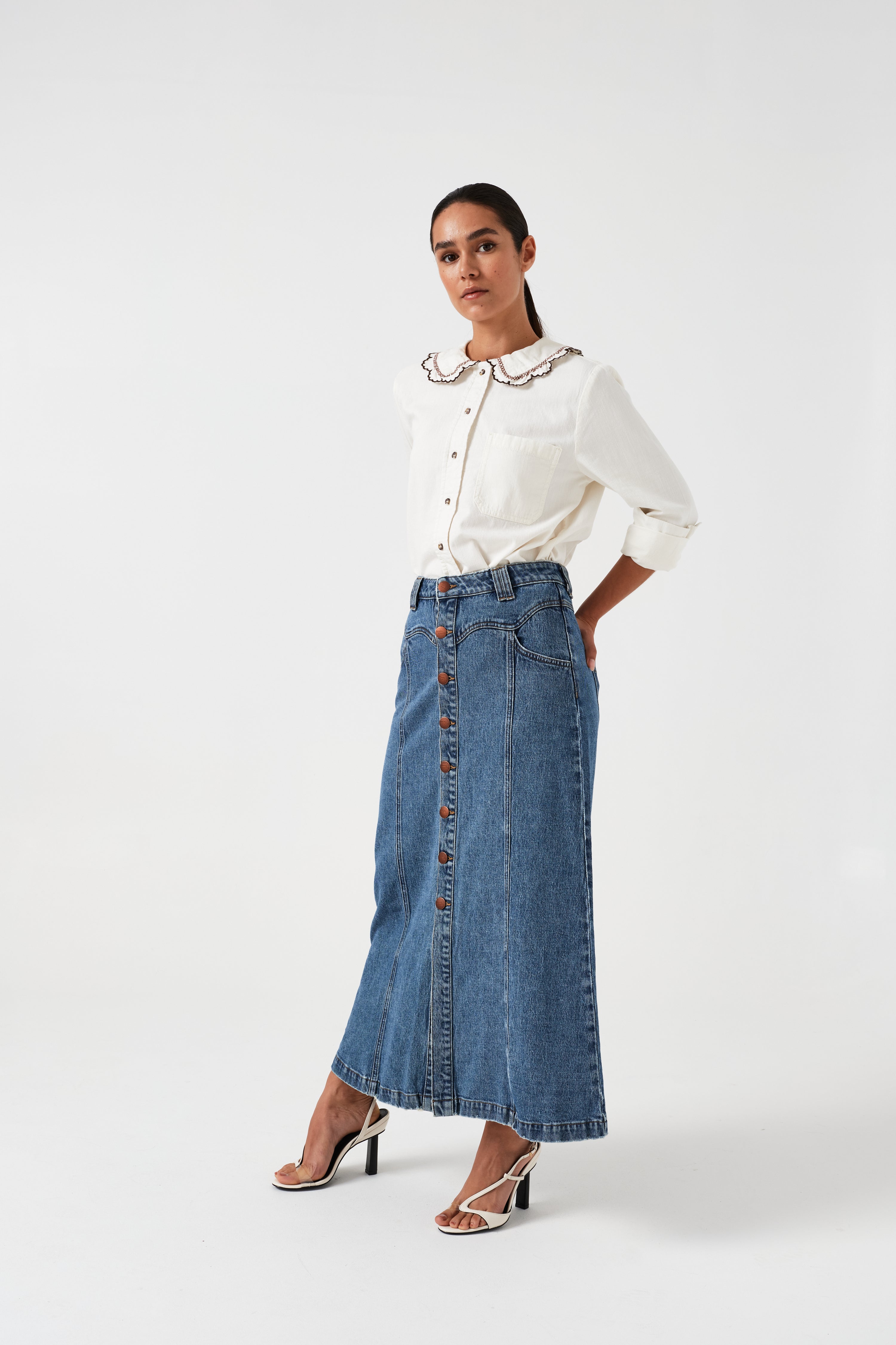 Mia Seamed Skirt in Arizona Vintage