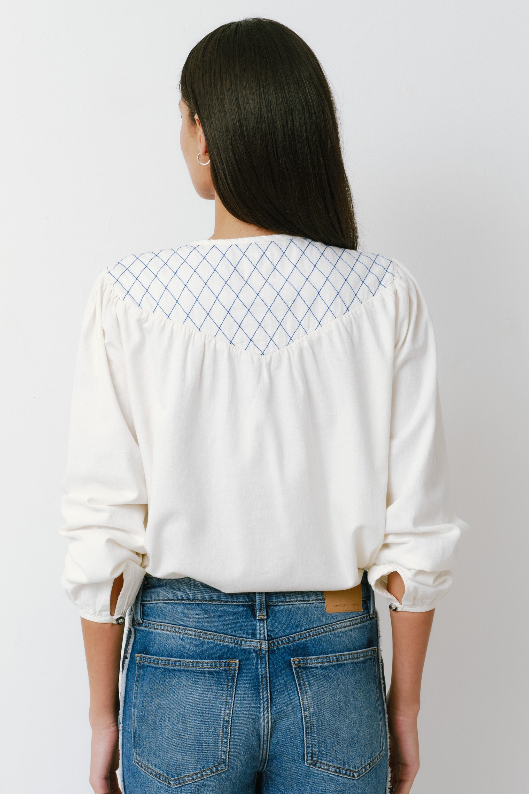 Clio Blouse in Ecru