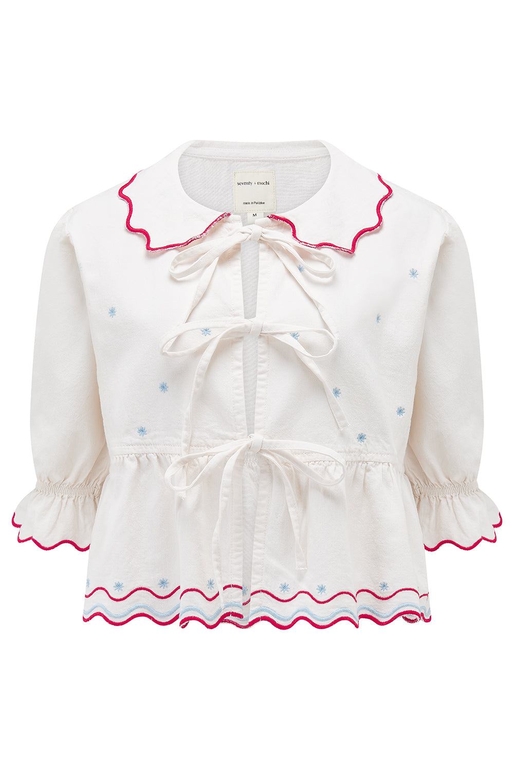 Ana Tie Blouse in White