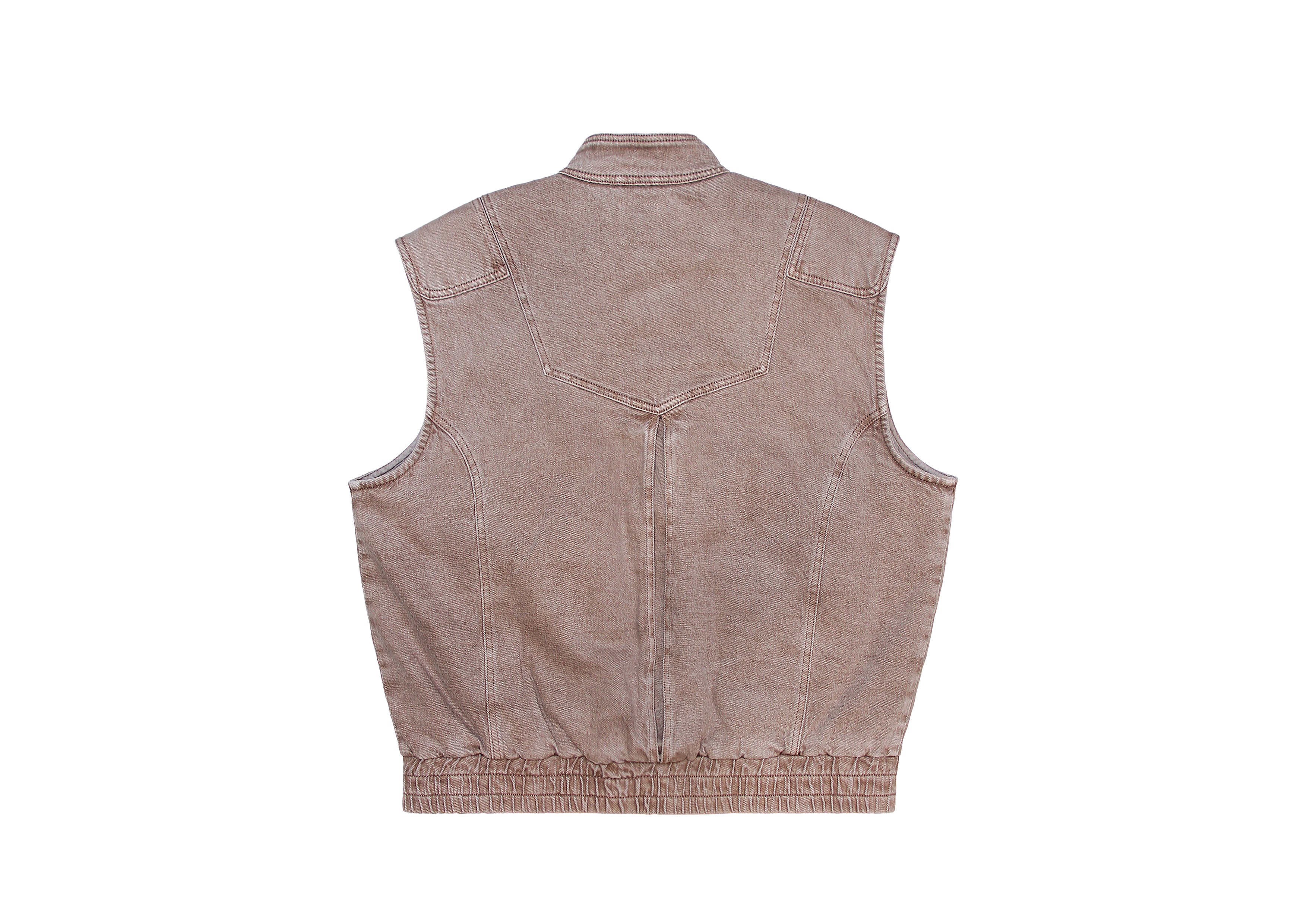 Sleeveless Oversized Juno Jacket in Washed Mocha