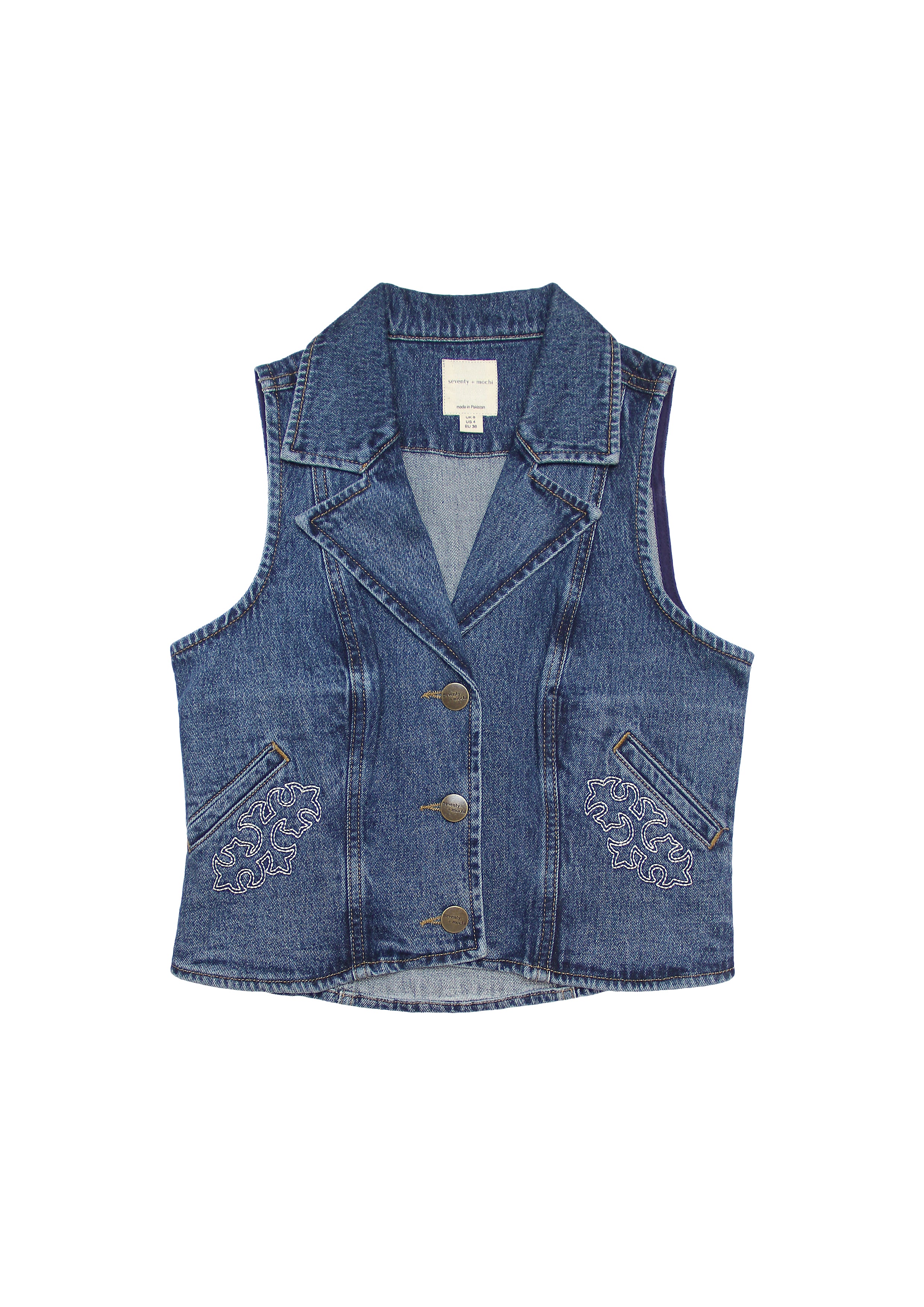 Embroidered Mia Vest in Idaho Vintage