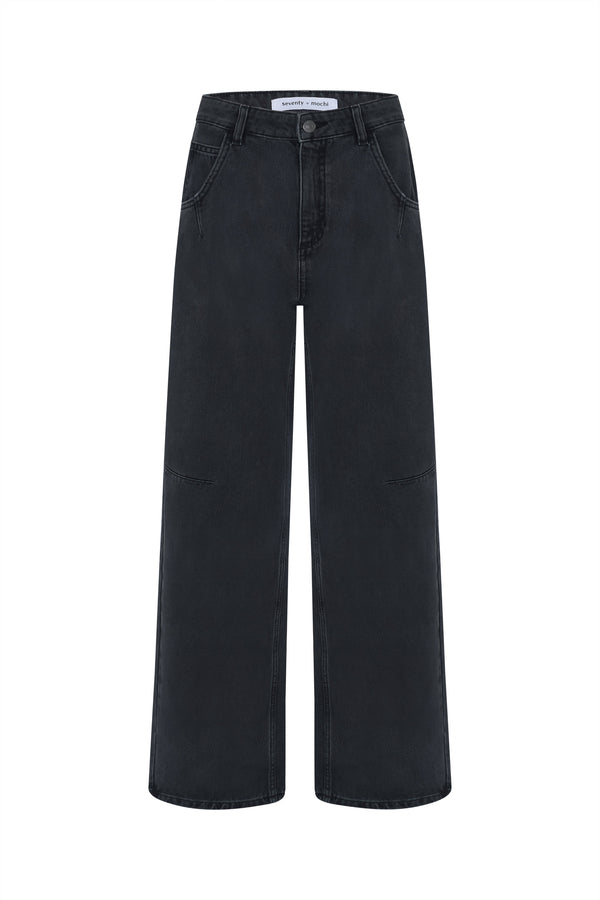 Nina Barrel Leg Jean in Raven