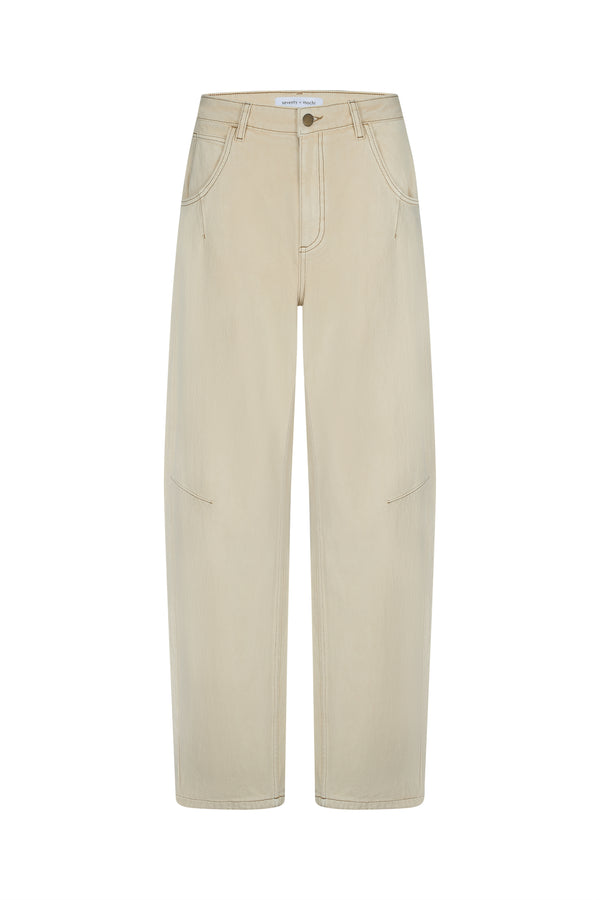Nina Barrel Leg Jean in Vanilla