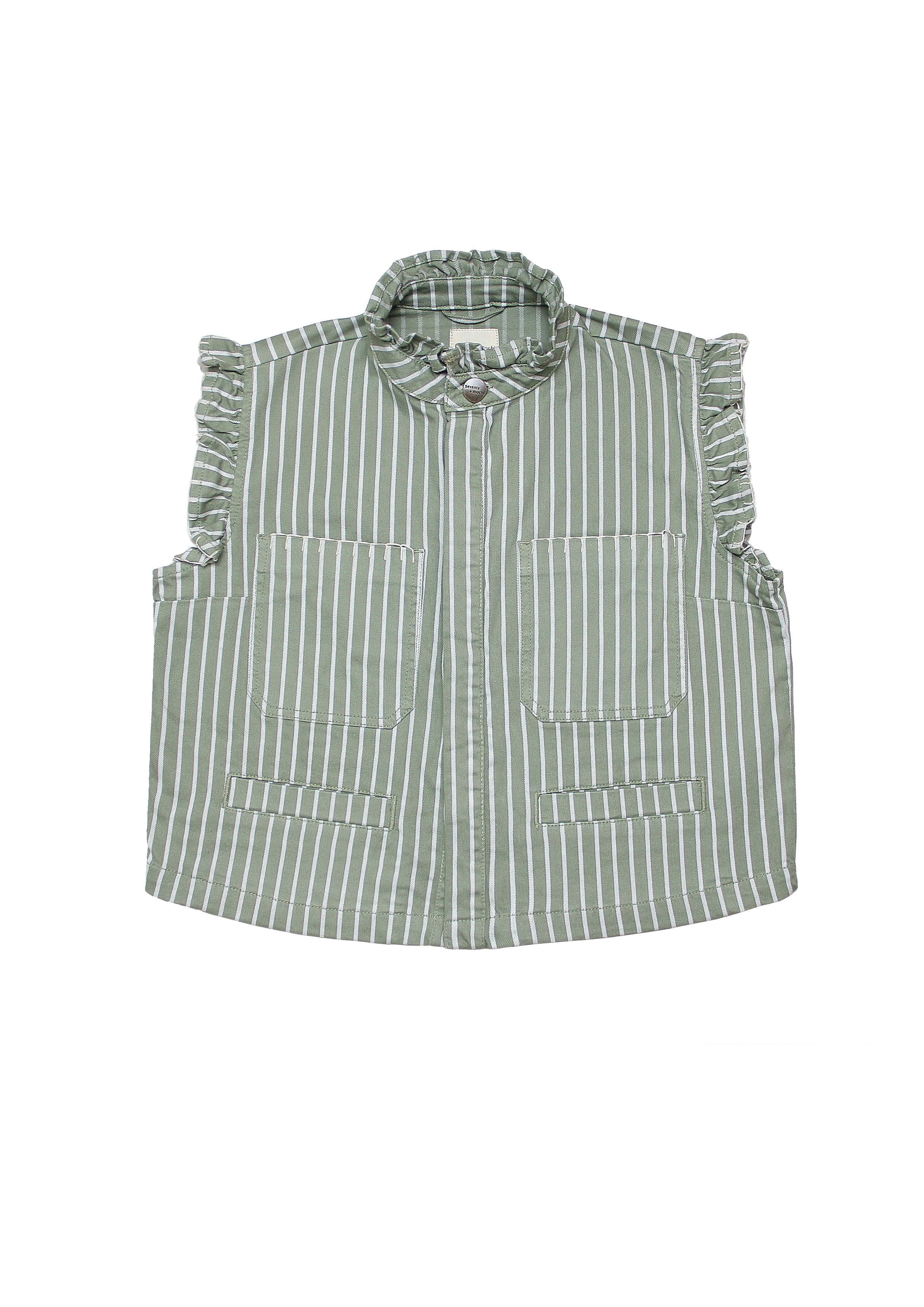 Pablo Vest in Vintage Moss Wide Stripe