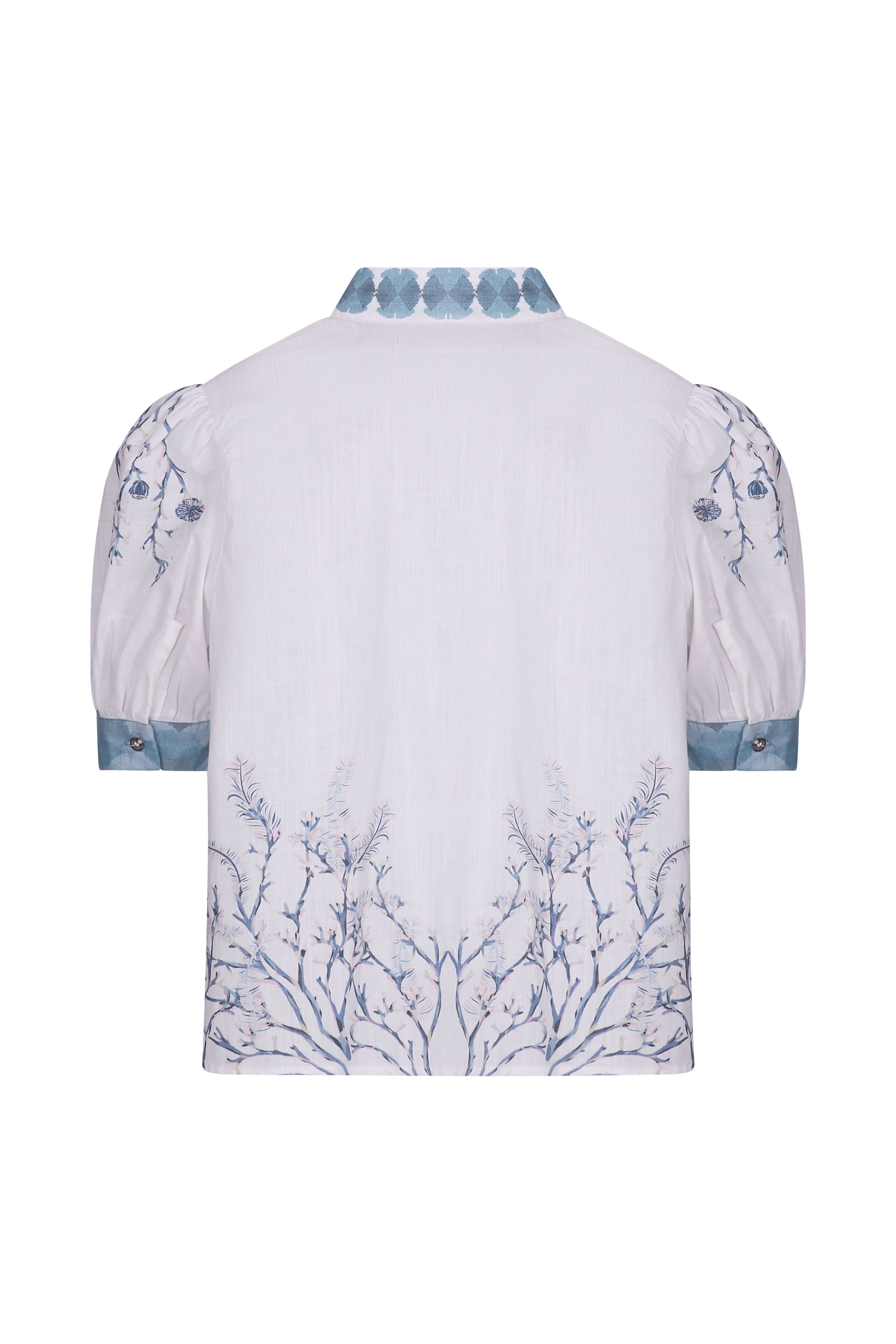 Poppy Blouse in Indigo Coral - seventy + mochi