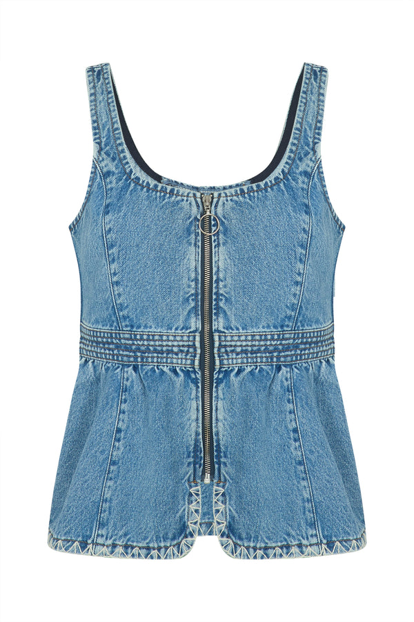 Sasha Corset Top In Malibu - seventy + mochi