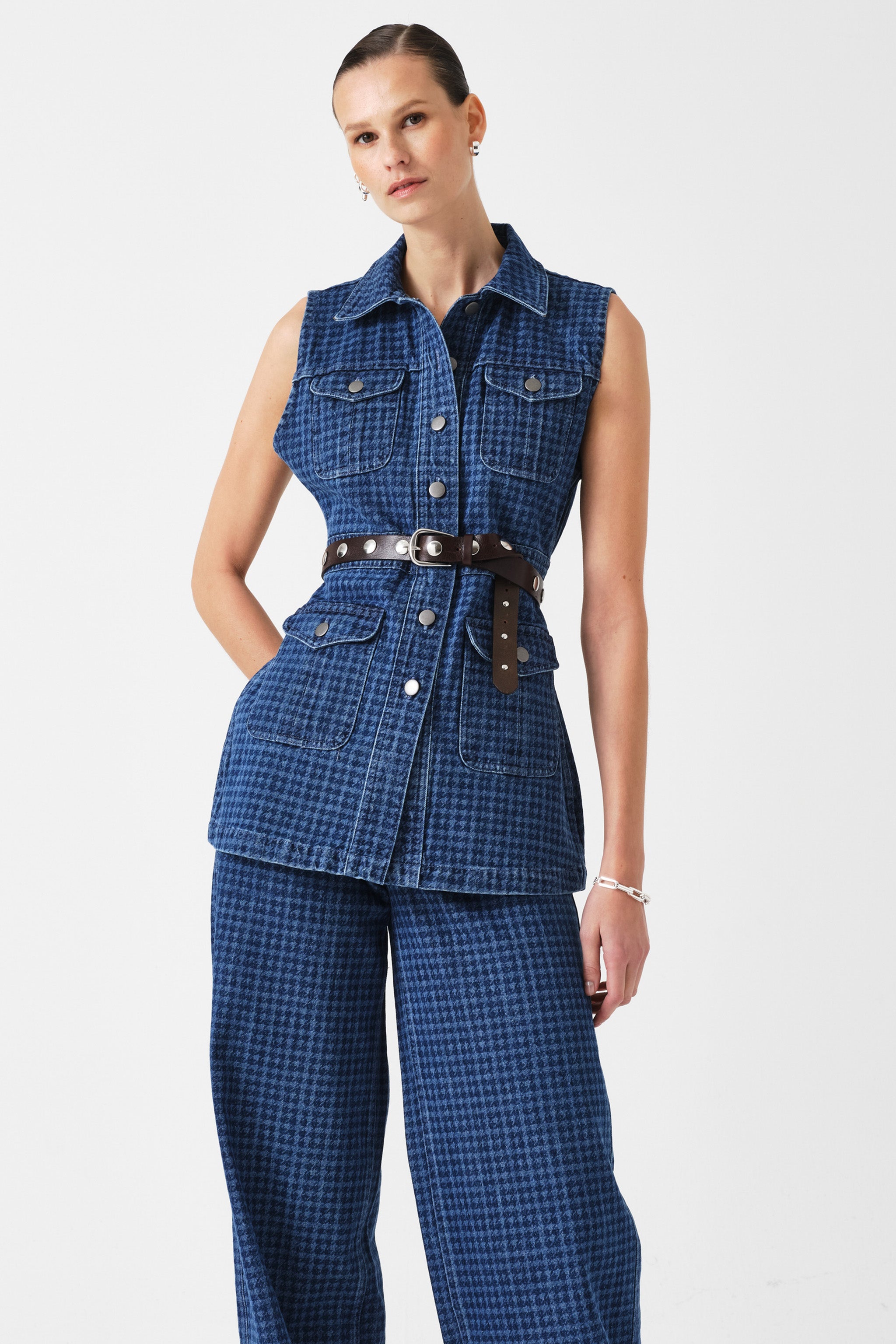 Ani Vest in Houndstooth Idaho