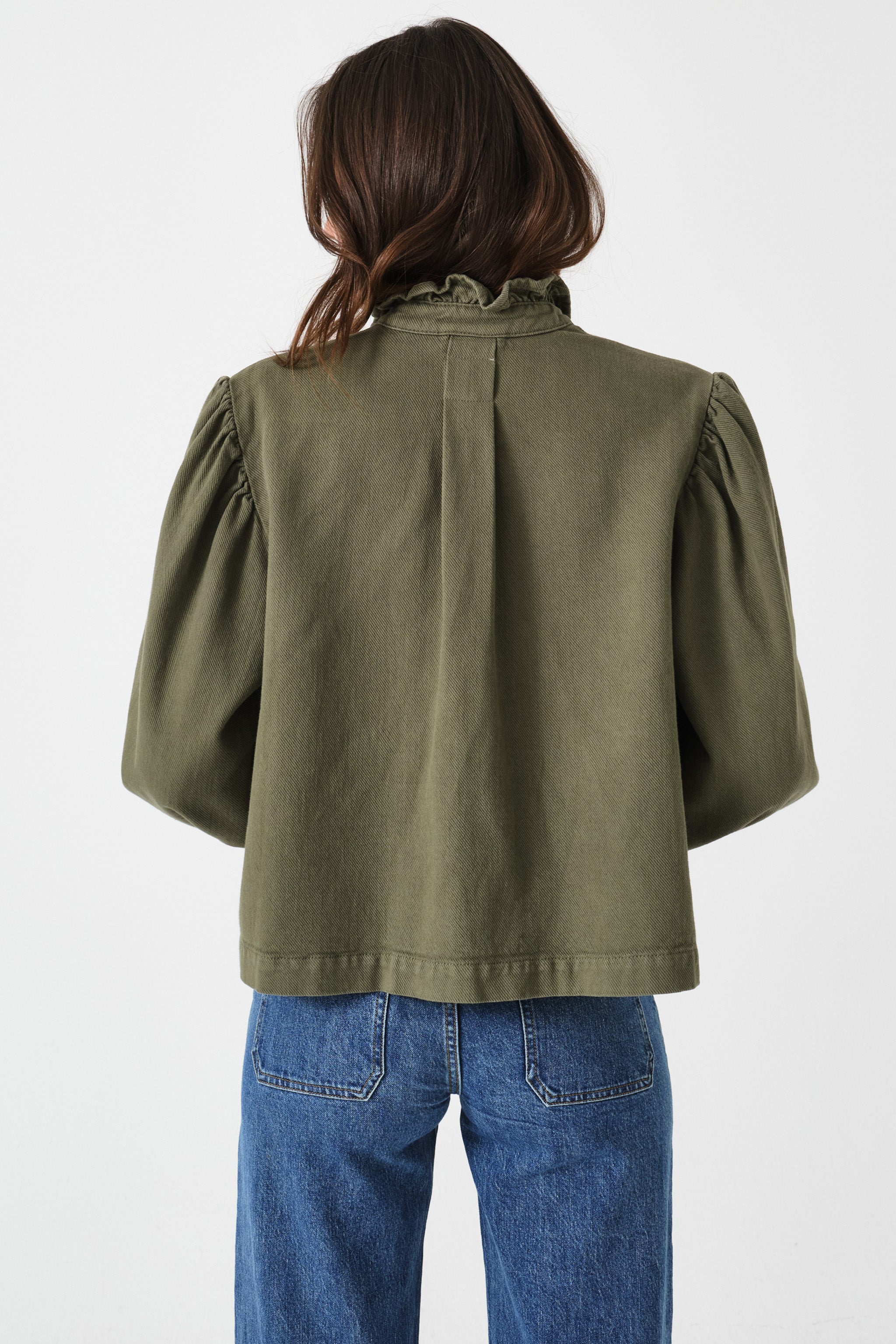 Ziggy Cropped Jacket in Khaki
