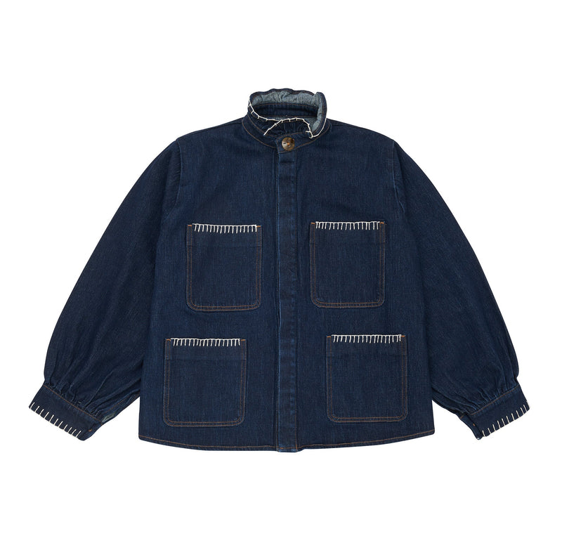 Pablo Jacket in Dark Vintage Denim – seventy + mochi